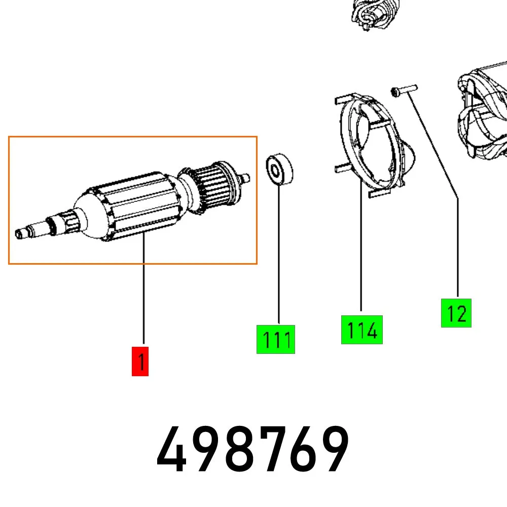 FESTOOL ARMATURE DF 700 EQ 230V FES498769