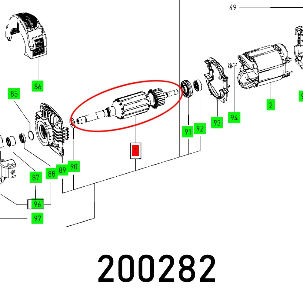 Festool, Armature Lhs 225 Eq 230V, FES200282