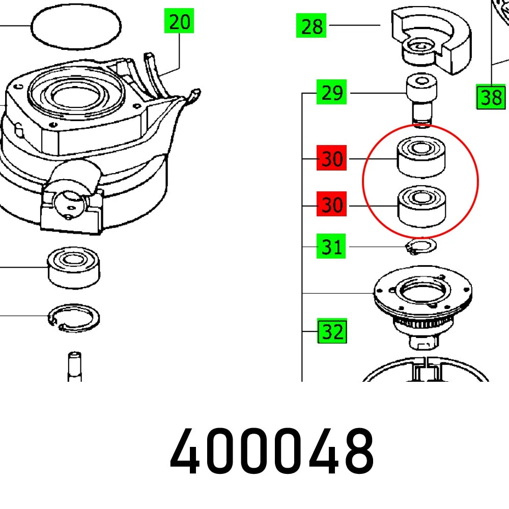 Festool, Ball Bearing 6001 Rs/Z Din 625 C3, FES400048