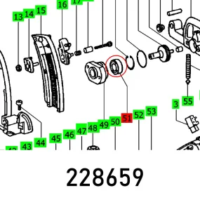 Festool, Ball Bearing 6201 Dducm D8 As2Sm, FES228659