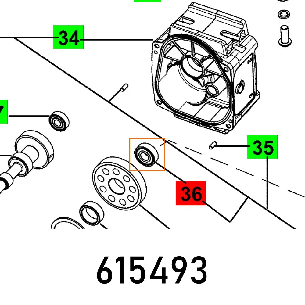 FESTOOL BEARING 6000 2Z FES615493