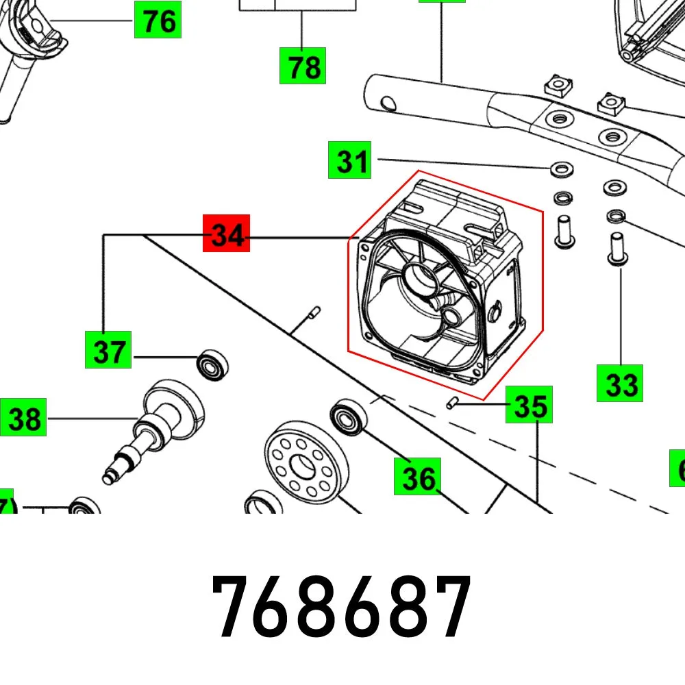 FESTOOL BEARING COVER MX 1200/2 E EF FES768687