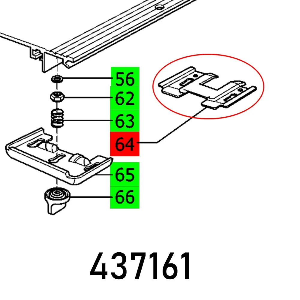 Festool, Bracket  Basis 4 Absaugseite, FES437161