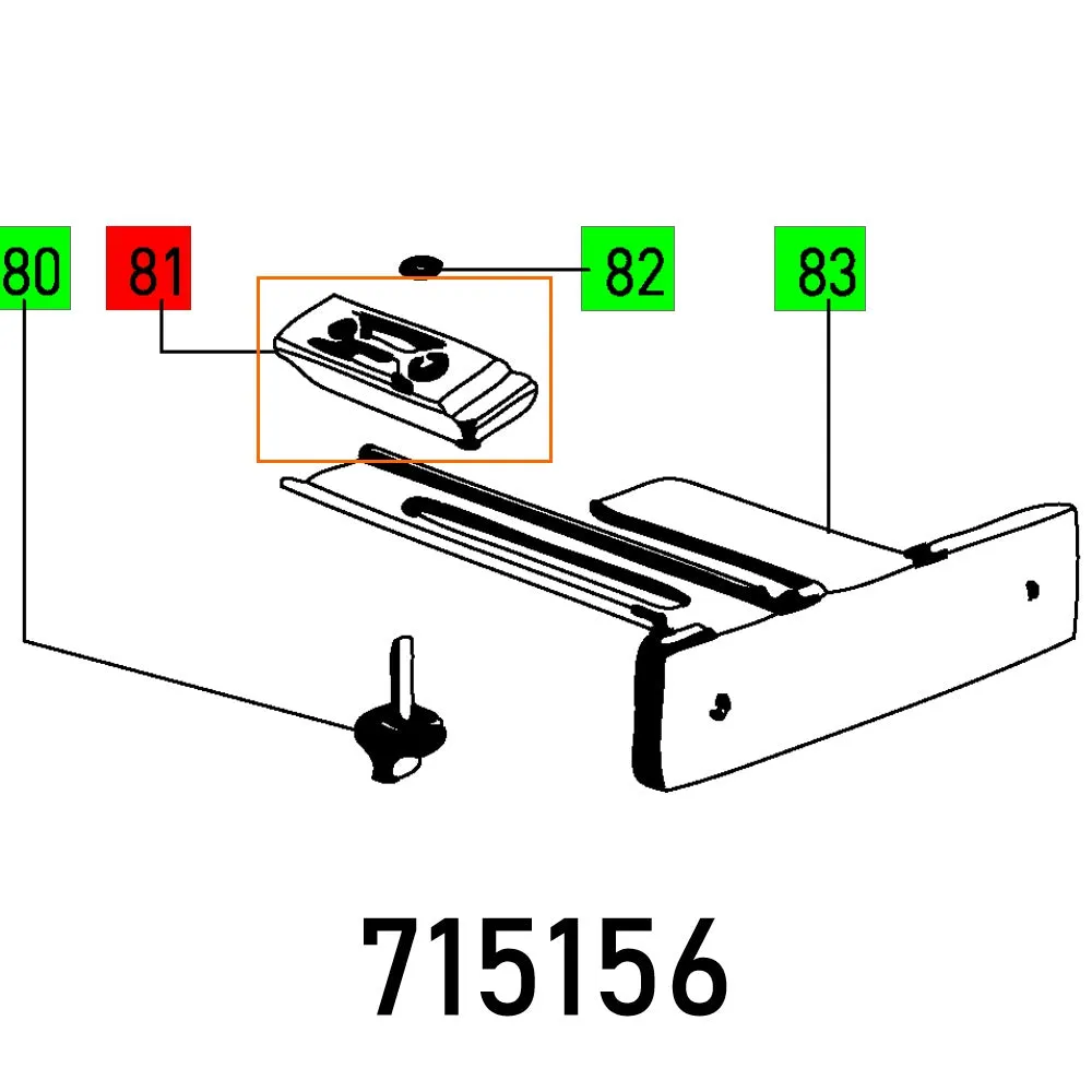 FESTOOL GLIDE PIECE WA-HL FES715156