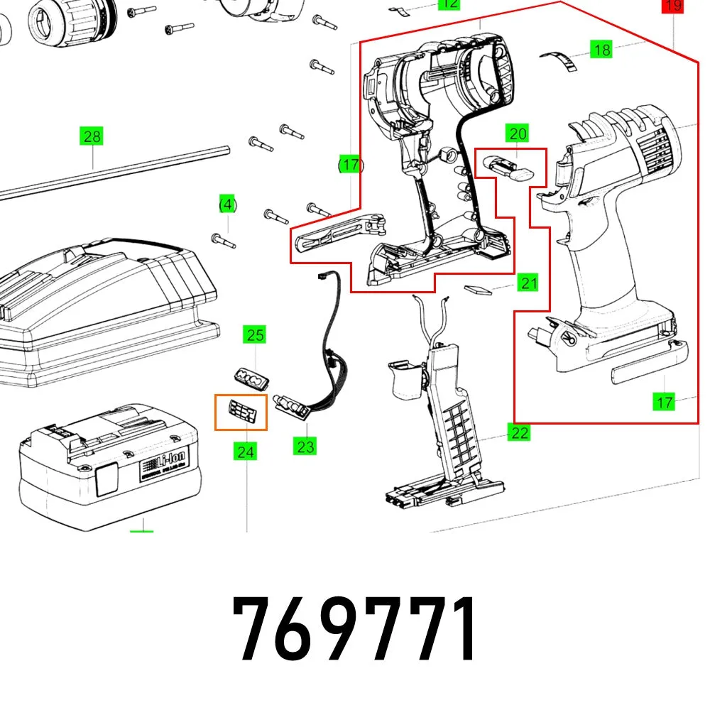 FESTOOL HOUSING SET PDC/DRC 18 FES769771