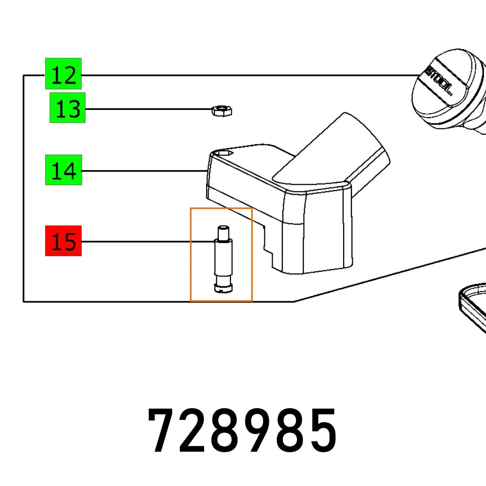 FESTOOL THREADED BOLT M6X40.5 FES728985