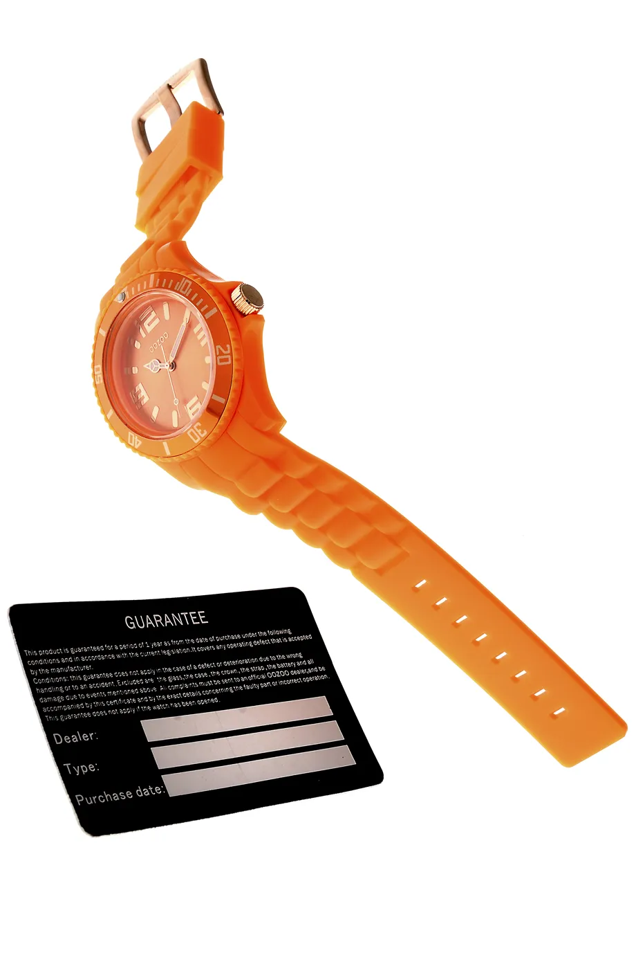 FLUO Orange Silicone Watch