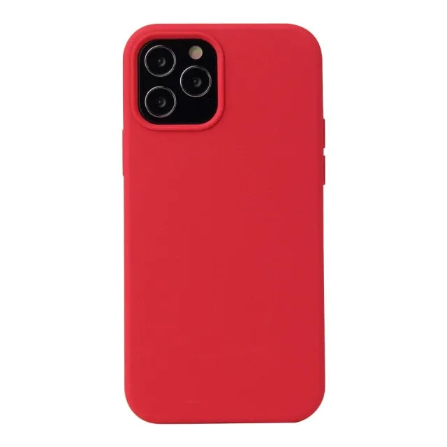 For iPhone 13 Pro Max Mini Liquid Silicone Case Full Covered Gel Rubber Ultra Thin Case With Soft Microfiber Cloth LiningCushion