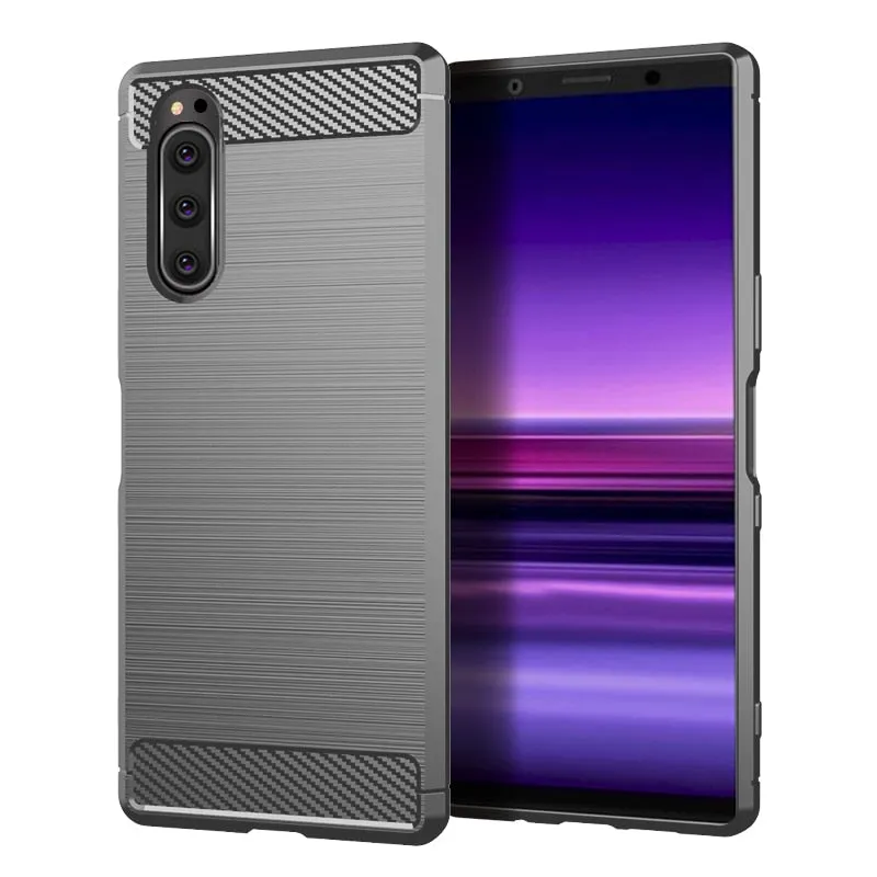 For Sony Xperia 5 Case Silicone Rugged Armor Soft Cover Case For Sony Xperia5 2019 Phone Fundas Coque Cases