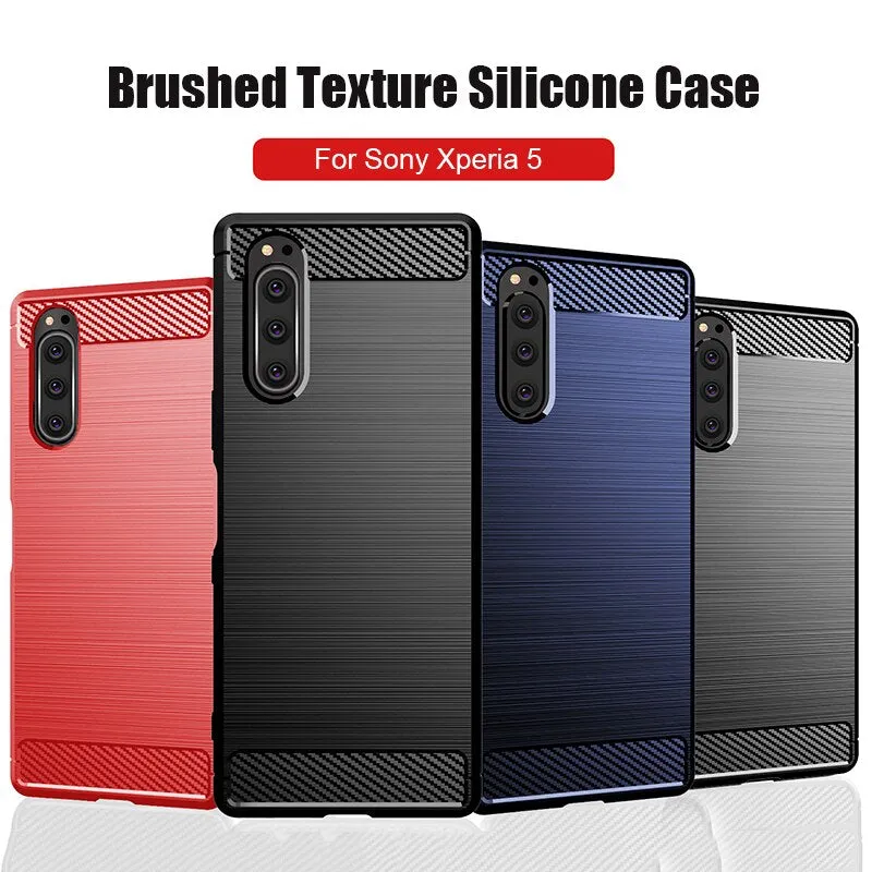 For Sony Xperia 5 Case Silicone Rugged Armor Soft Cover Case For Sony Xperia5 2019 Phone Fundas Coque Cases