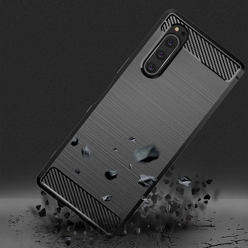 For Sony Xperia 5 Case Silicone Rugged Armor Soft Cover Case For Sony Xperia5 2019 Phone Fundas Coque Cases