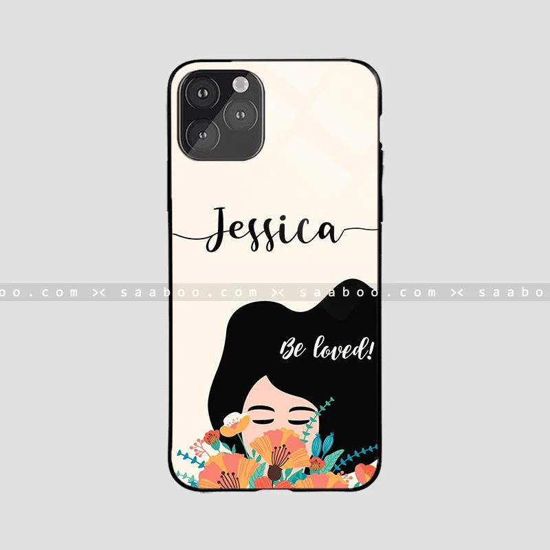 Glossy Protective Case With Cute Girl Name