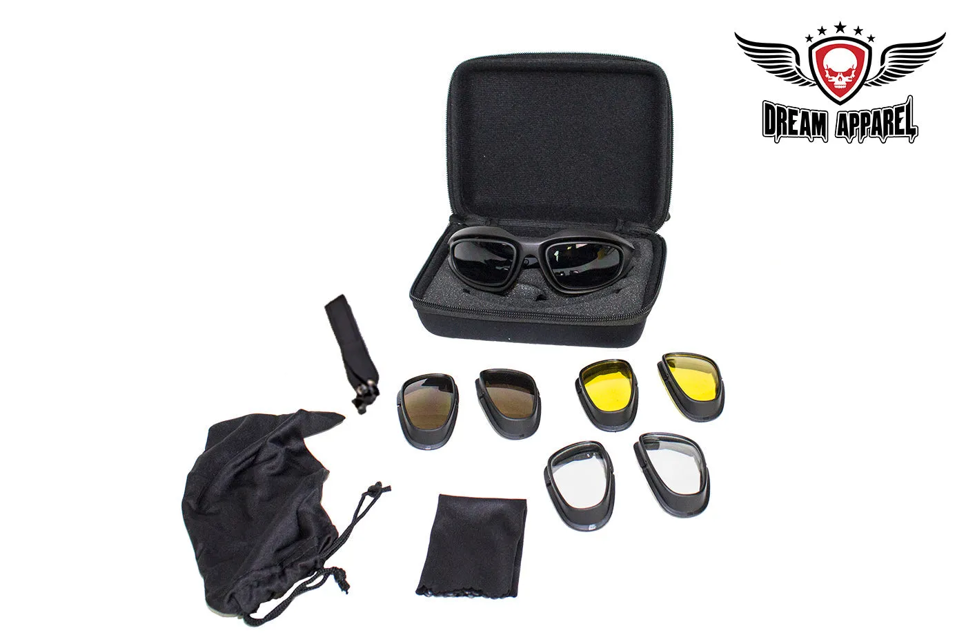 Goggles Set With Carrying Case & Changeable Lens