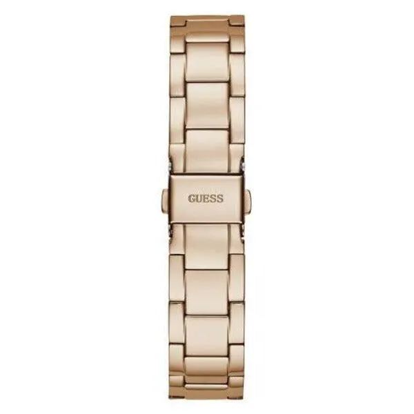 Guess Quattro Clear Rose Gold Tone Analog Ladies Watch GW0300L3