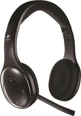 H800 Binaural Over-The-Head Wireless Headset 4 Ft Range Black