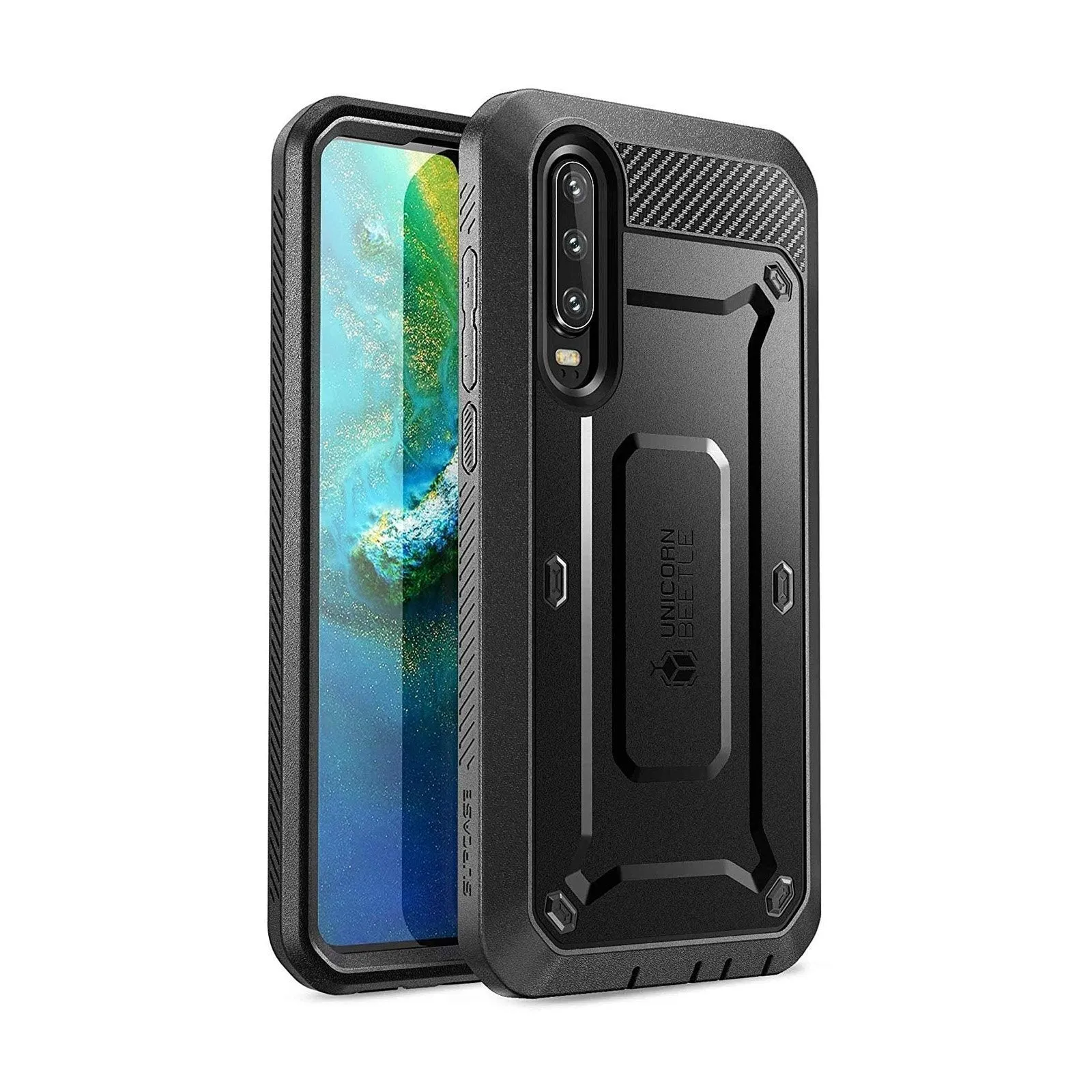 Huawei P30 Unicorn Beetle Pro Rugged Holster Case-Black