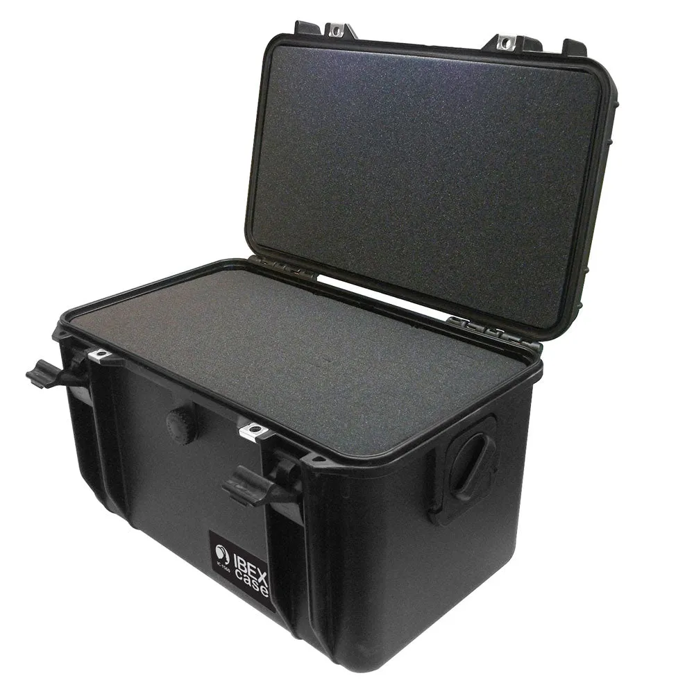 IBEX Protective Case 1560 with foam, 16.9 x 11.1 x 10.8", Black (IC-1560BK)