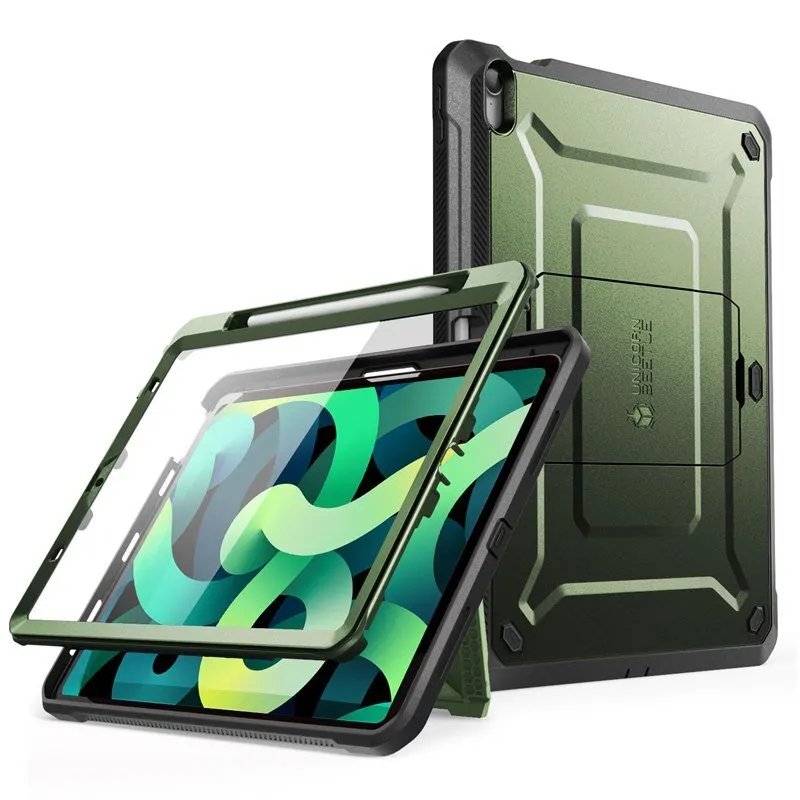 iPad Air 4 Case | 10.9" Full-body Rugged Cover Case WITH Built-in Screen Protector