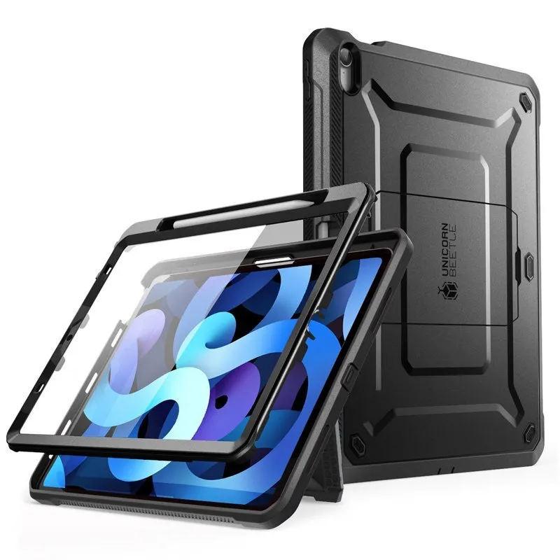 iPad Air 4 Case | 10.9" Full-body Rugged Cover Case WITH Built-in Screen Protector