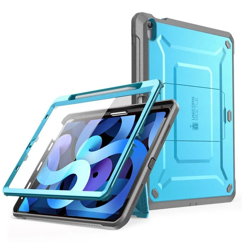 iPad Air 4 Case | 10.9" Full-body Rugged Cover Case WITH Built-in Screen Protector