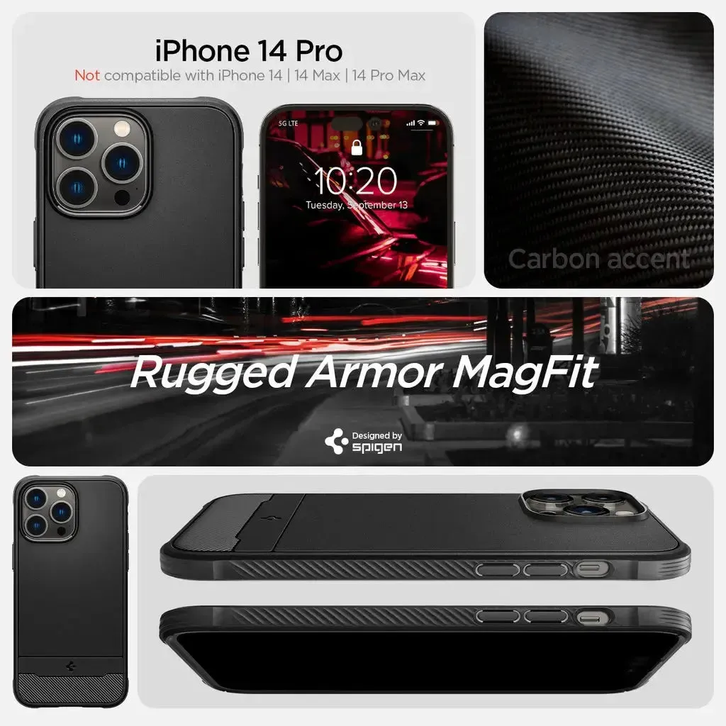 iPhone 14 Pro Case Rugged Armor Magfit Magsafe Case