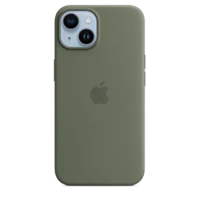 iPhone 14 Silicone Case with MagSafe - Olive