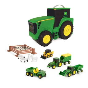 John Deere Vehicle Toy Set with Tractor  Carry Case