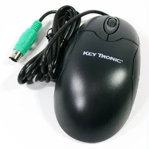 Keytronics Rohs Compliant, Optical 2 Button Scroll Wheel Ps2 Mouse In Black.