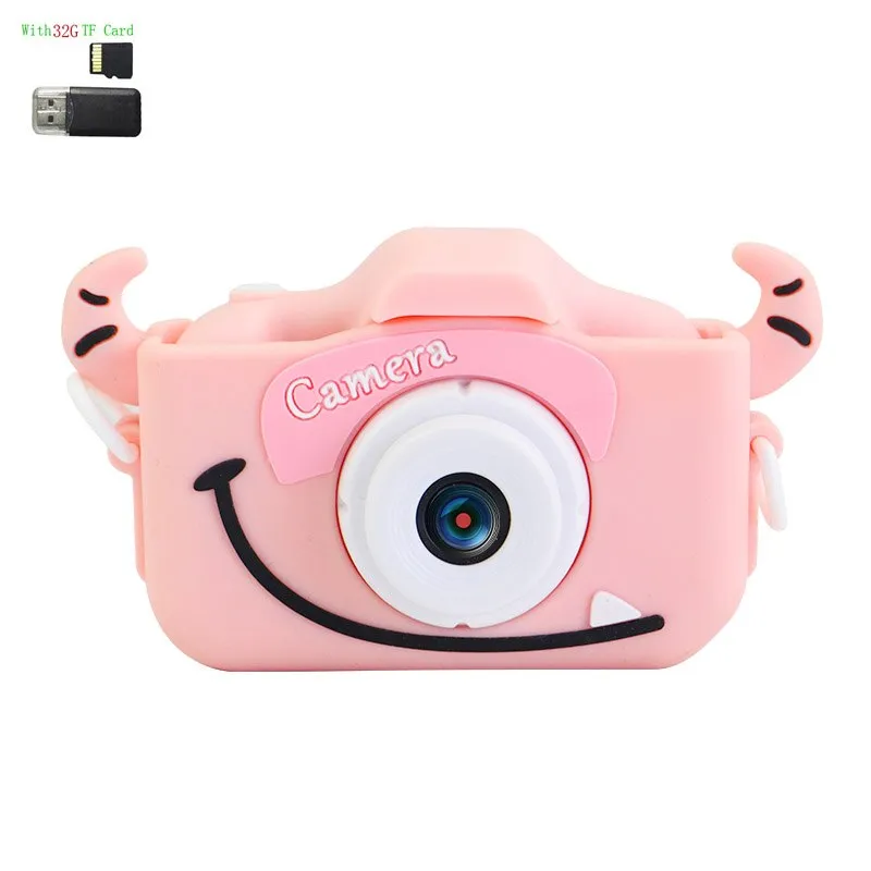 Kids Digital Camera 1080P HD2.0 Inches Color Screen Dual Selfie Video Game Children Camera 600mah battery Toy Gifts for Children