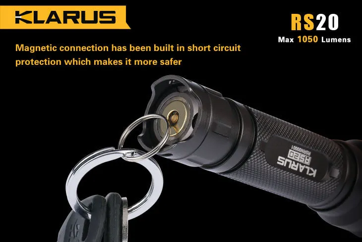 Klarus RS20 CREE XM-L2 U2 LED 1050 Lumens Flashlight