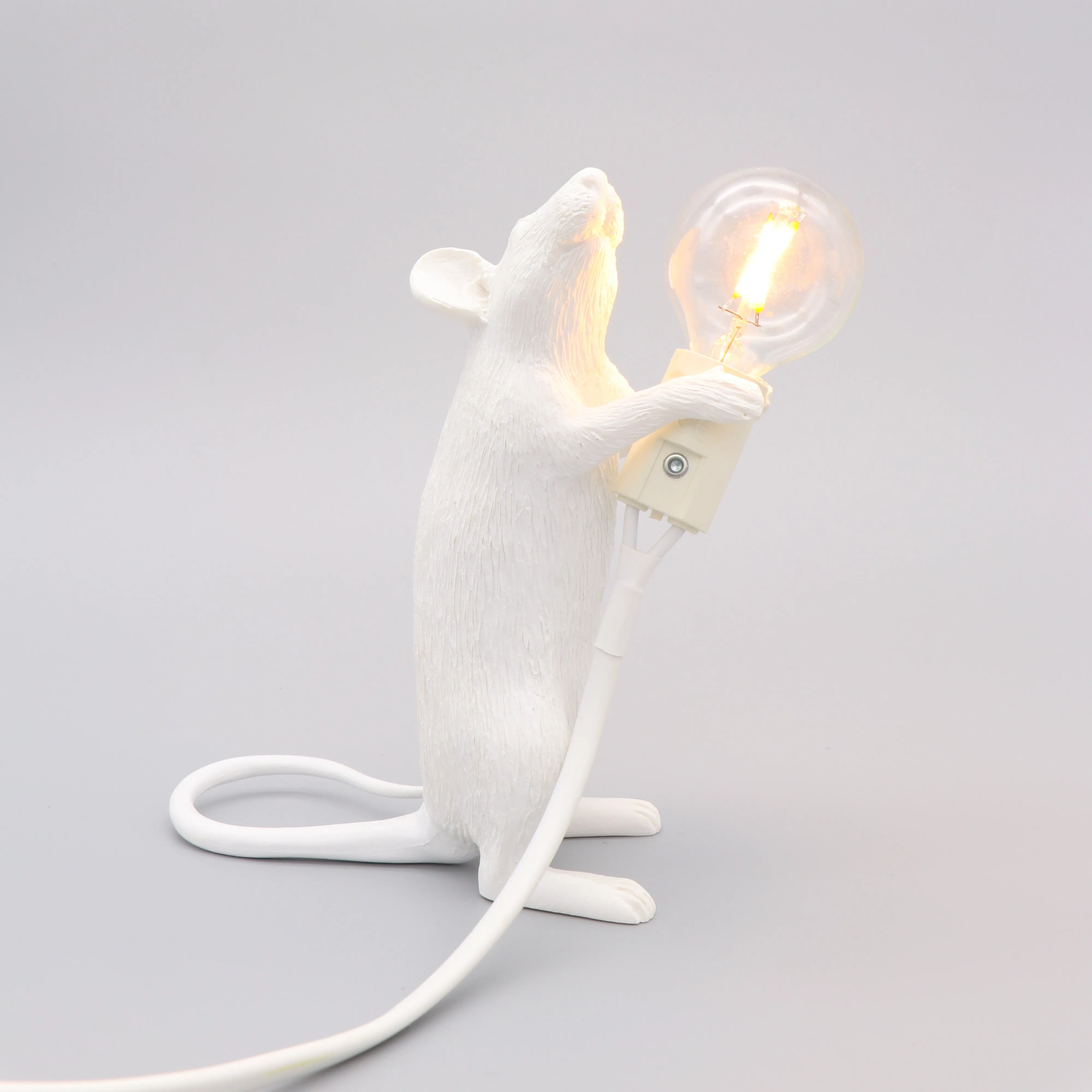 Lamp Mouse Standing Upright Seletti in White