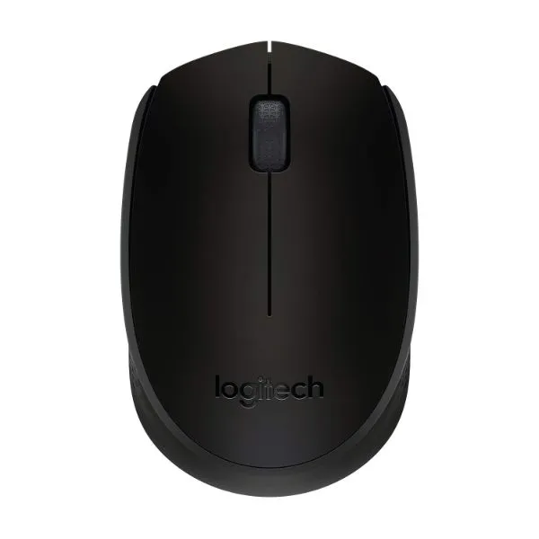 Logitech B170 Wireless Mouse, 2.4 GHz with USB Nano Receiver, Optical Tracking - Black