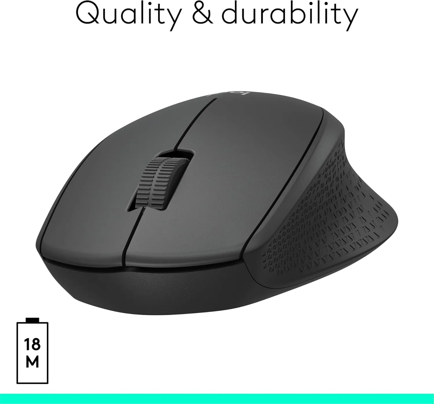 Logitech M331 Silent Plus Wireless Mouse | SilentTouch | Comfort | Long Battery Life - Black / Blue / Red