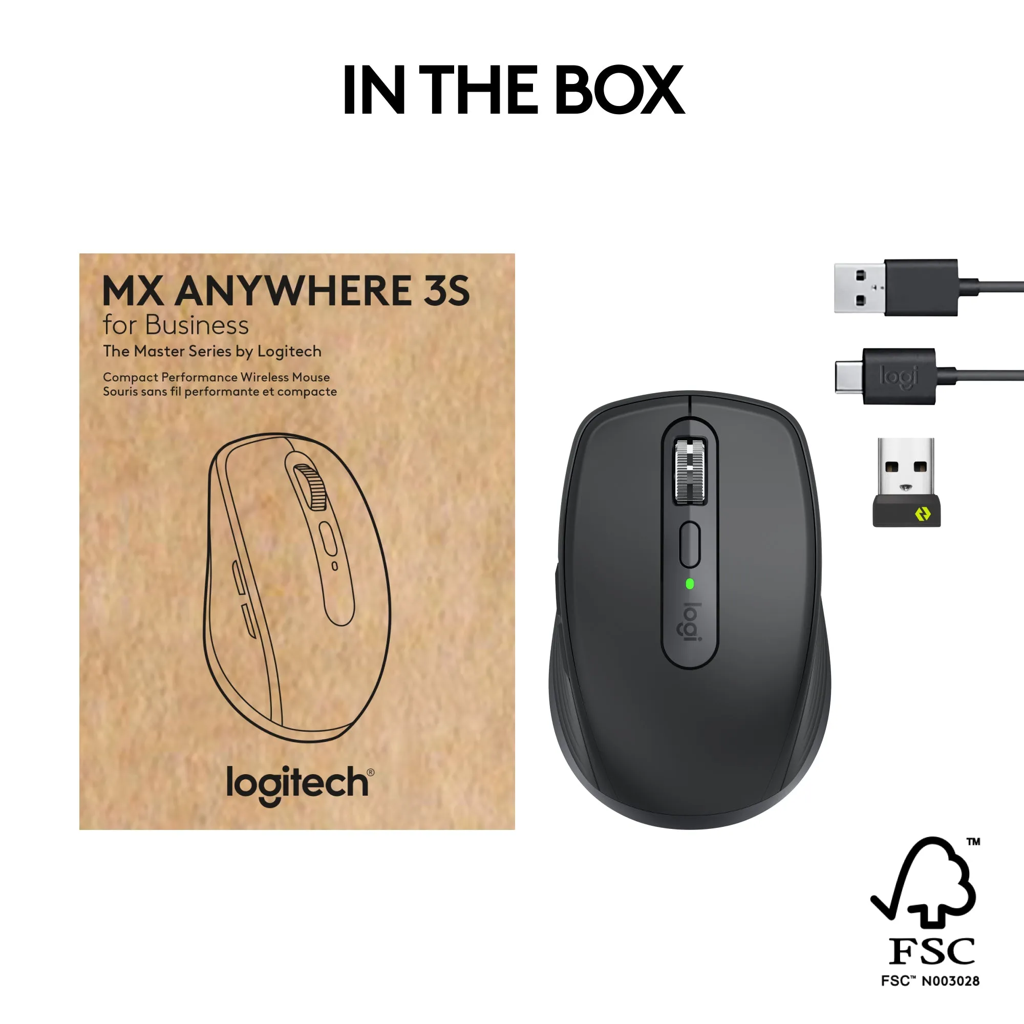 Logitech Mx Anywhere 3S For Business - Mouse - Bluetooth - Graphite