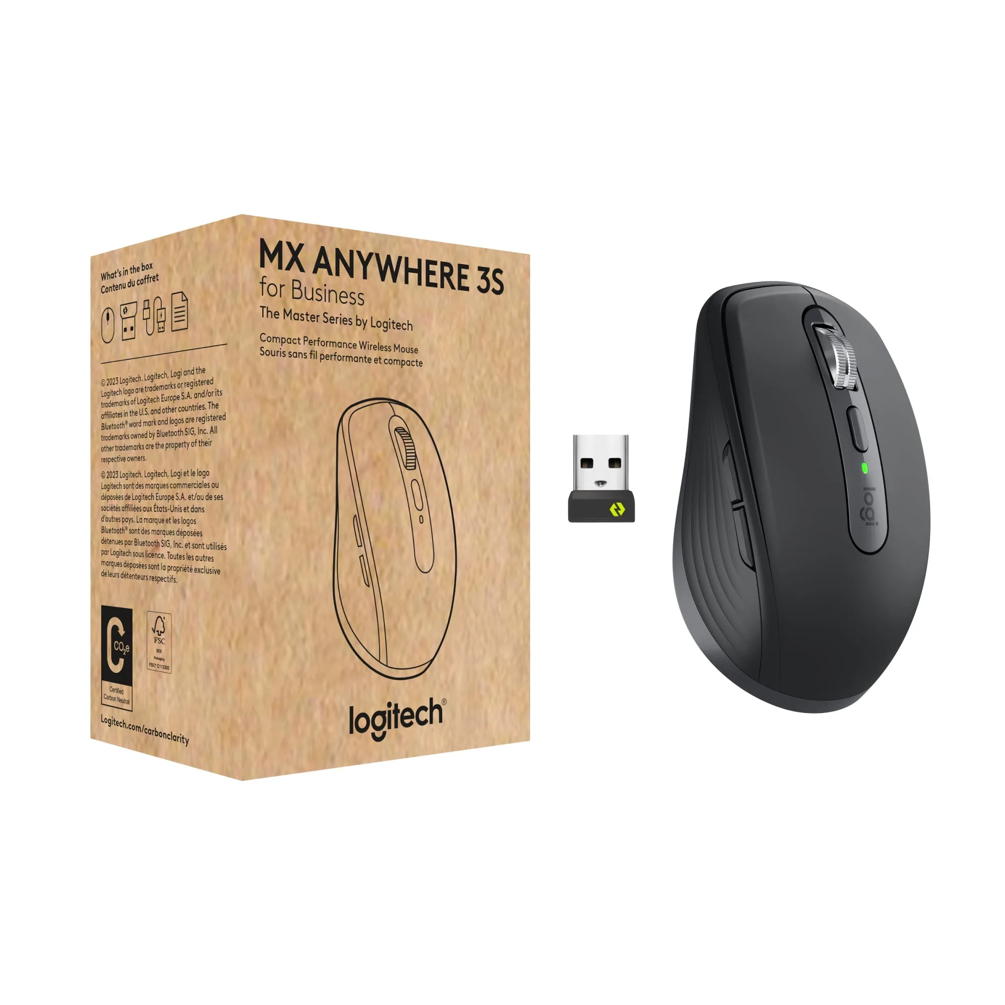 Logitech Mx Anywhere 3S For Business - Mouse - Bluetooth - Graphite