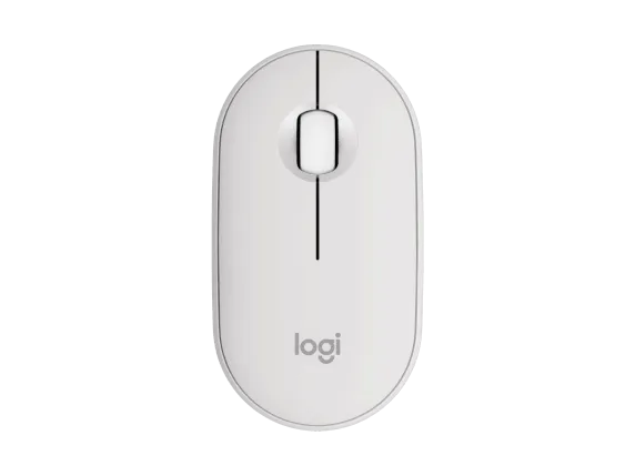 Logitech Pebble Mouse 2 M350s Slim Bluetooth Wireless Mouse, Portable, Lightweight Tonal White