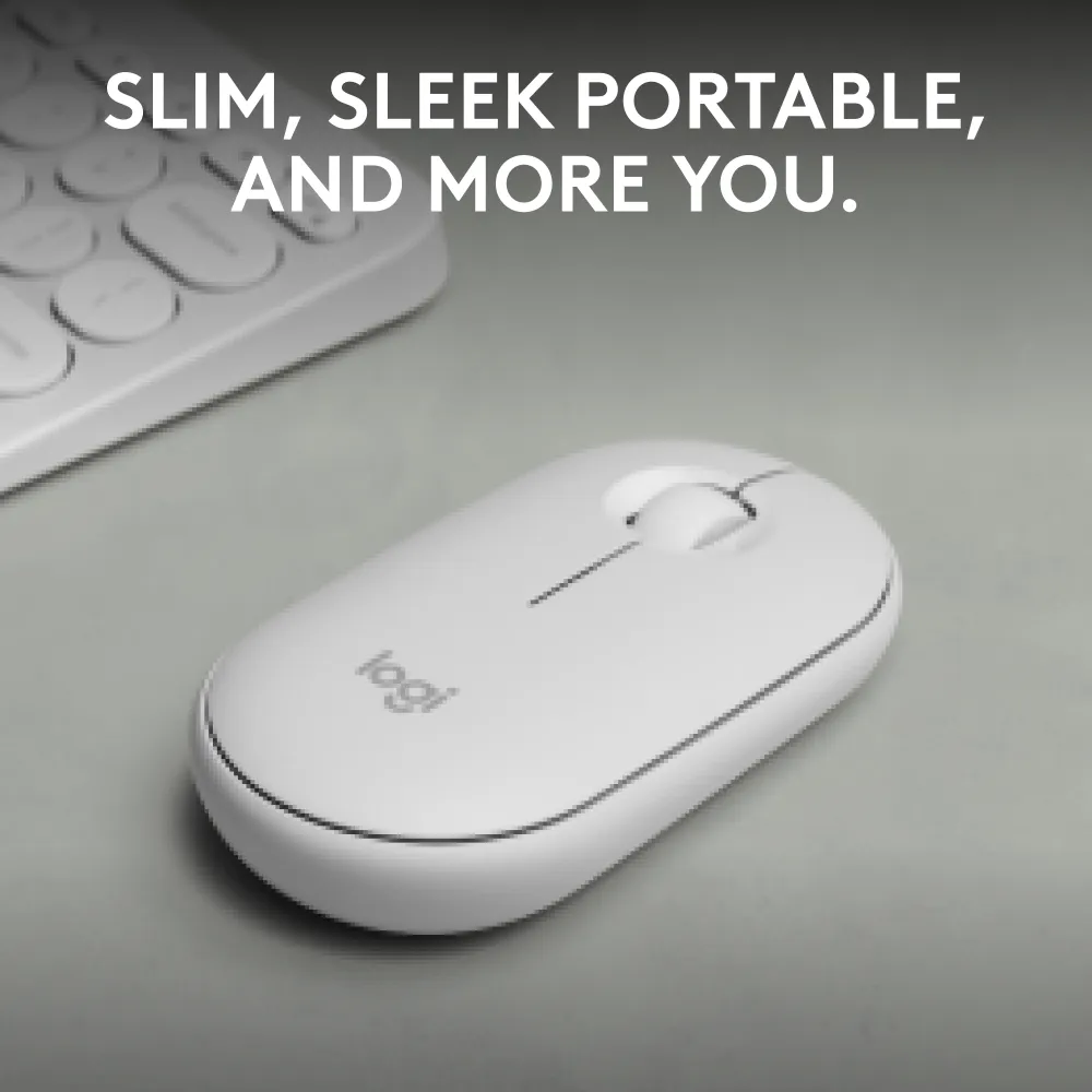 Logitech Pebble Mouse 2 M350S - Tonal White