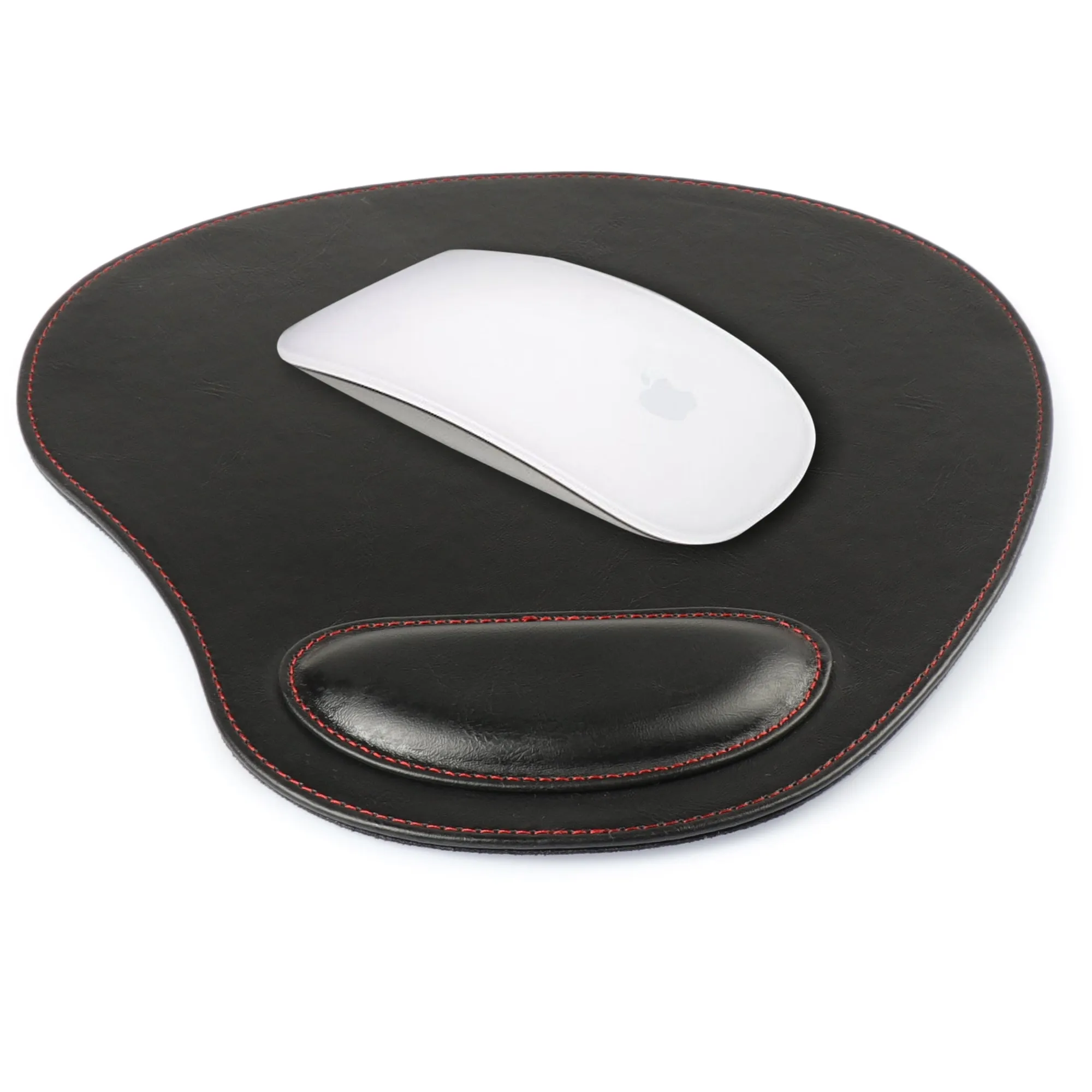 Londo Leather Oval Mouse Pad with Wrist Rest