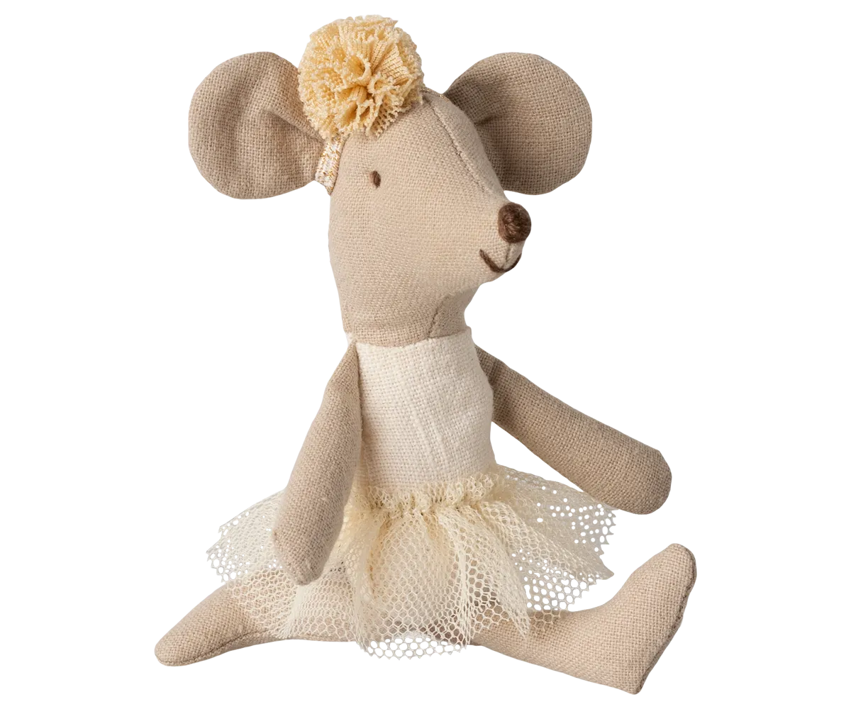 Maileg Ballerina Mouse - Little Sister - Off White