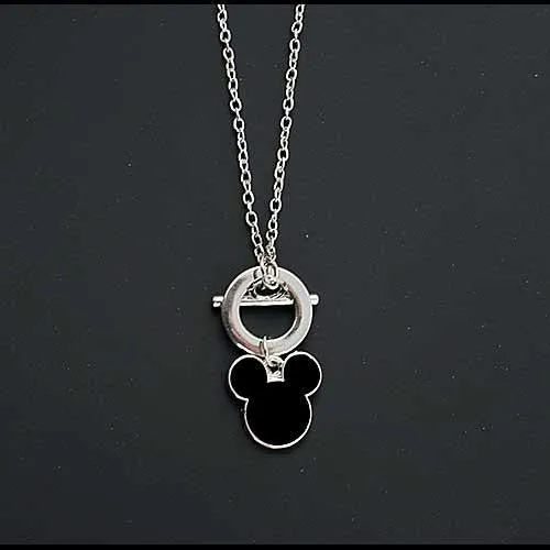 Mickey Mouse Chain and Pendant (Black Mickey Pendant)