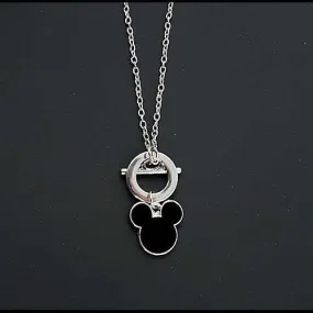 Mickey Mouse Chain and Pendant (Black Mickey Pendant)