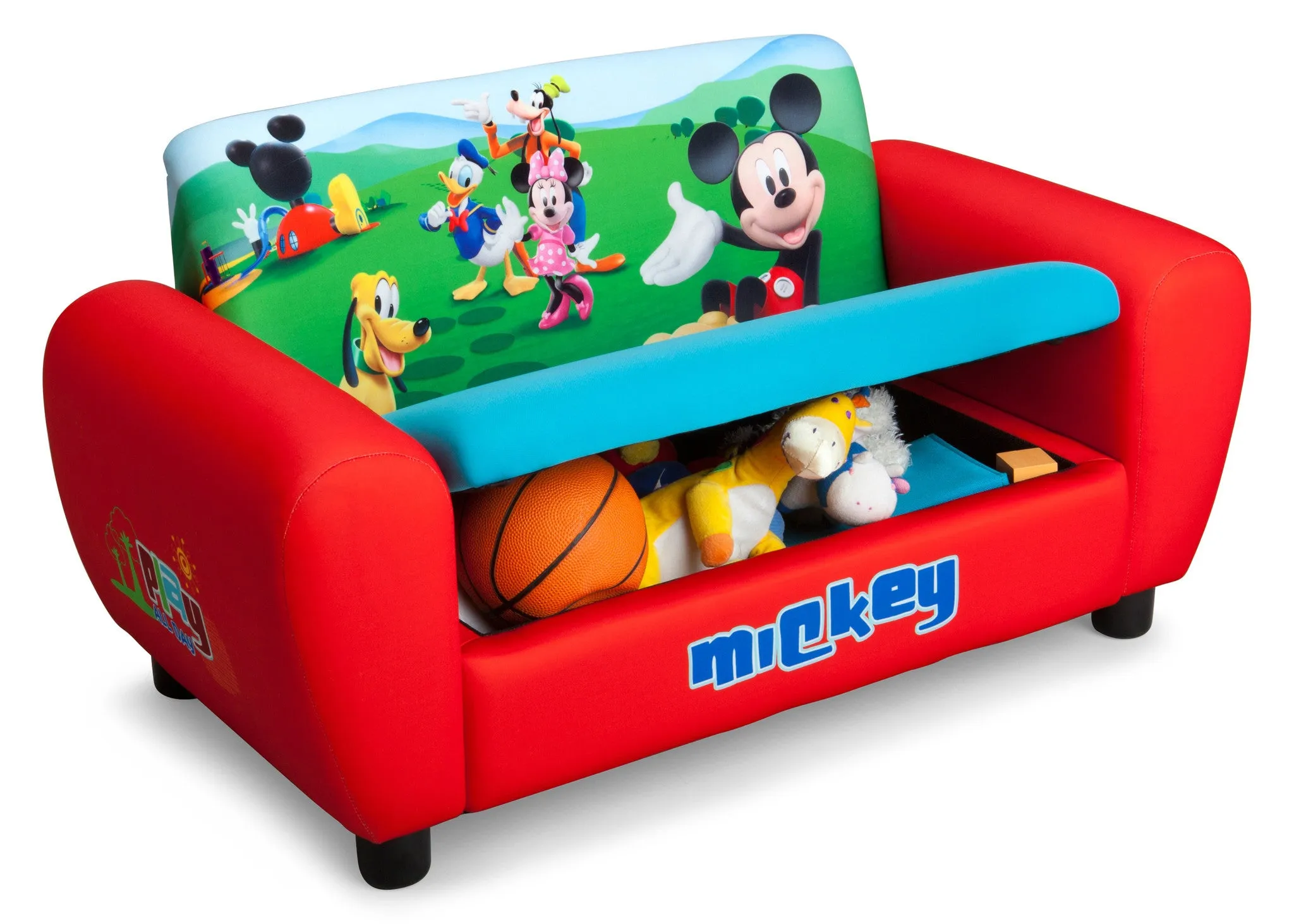 Mickey Mouse Upholstered Sofa with Storage