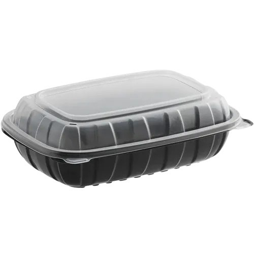 Microwaveable Container Hinged 1 Compartment 9" x 6" x 3" - 100/Case