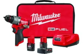 Milwaukee 3404-22 M12 FUEL™ Lithium-Ion 1/2" Cordless Hammer Drill/Driver Kit