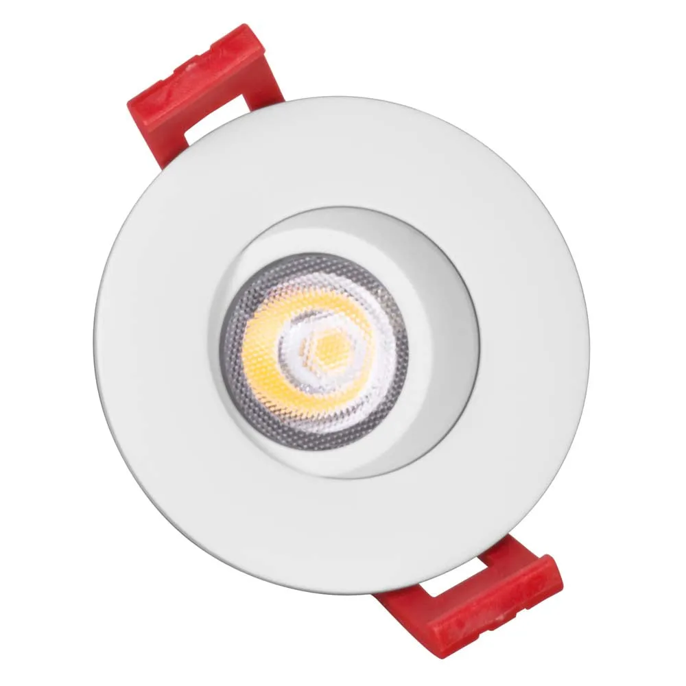 NICOR 2-inch LED Gimbal Recessed Downlight in White, 2700K