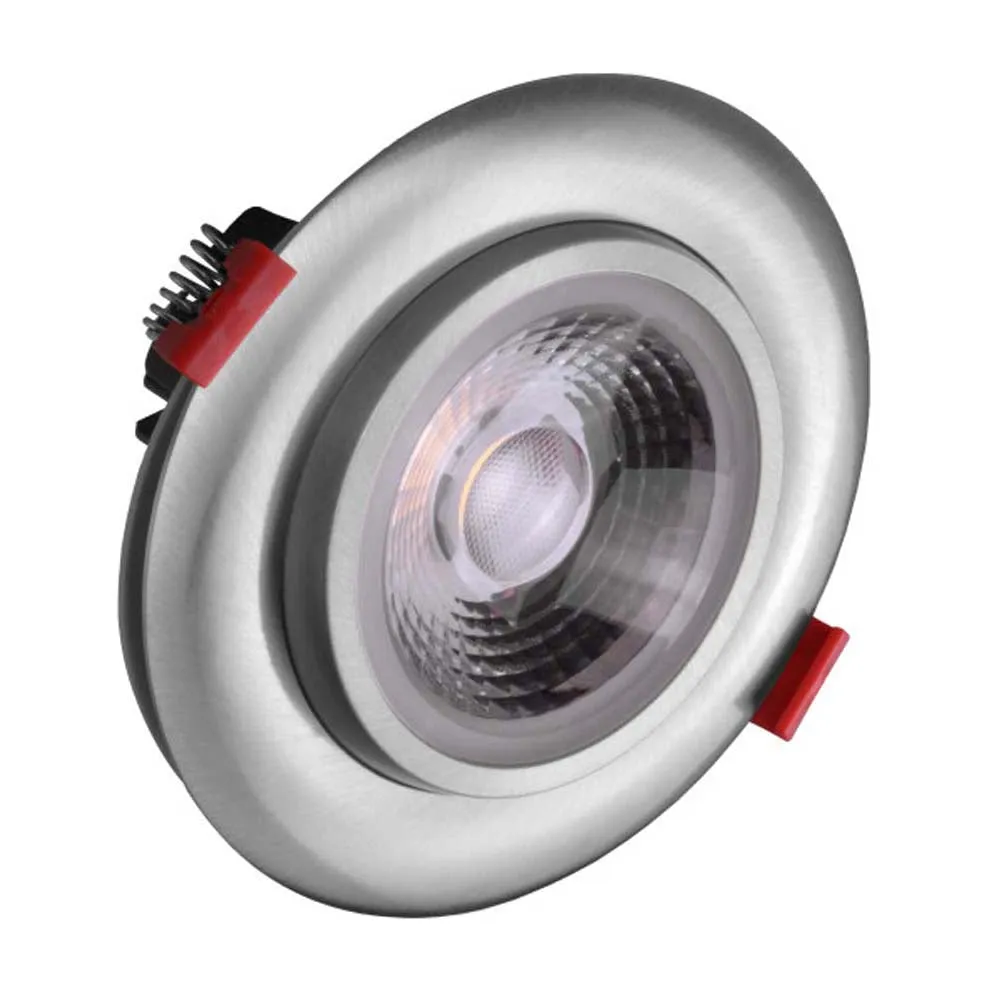 NICOR 4-inch LED Gimbal Recessed Downlight in Nickel, 2700K