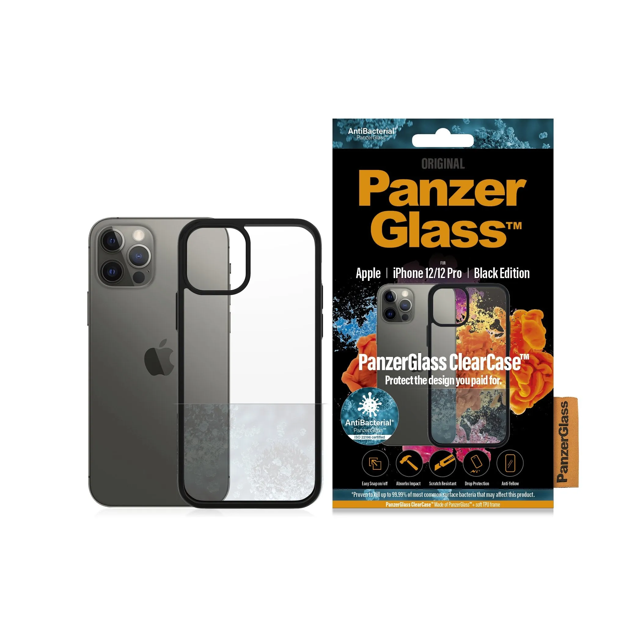 Panzerglass Clear Case iPhone 12 Series Black