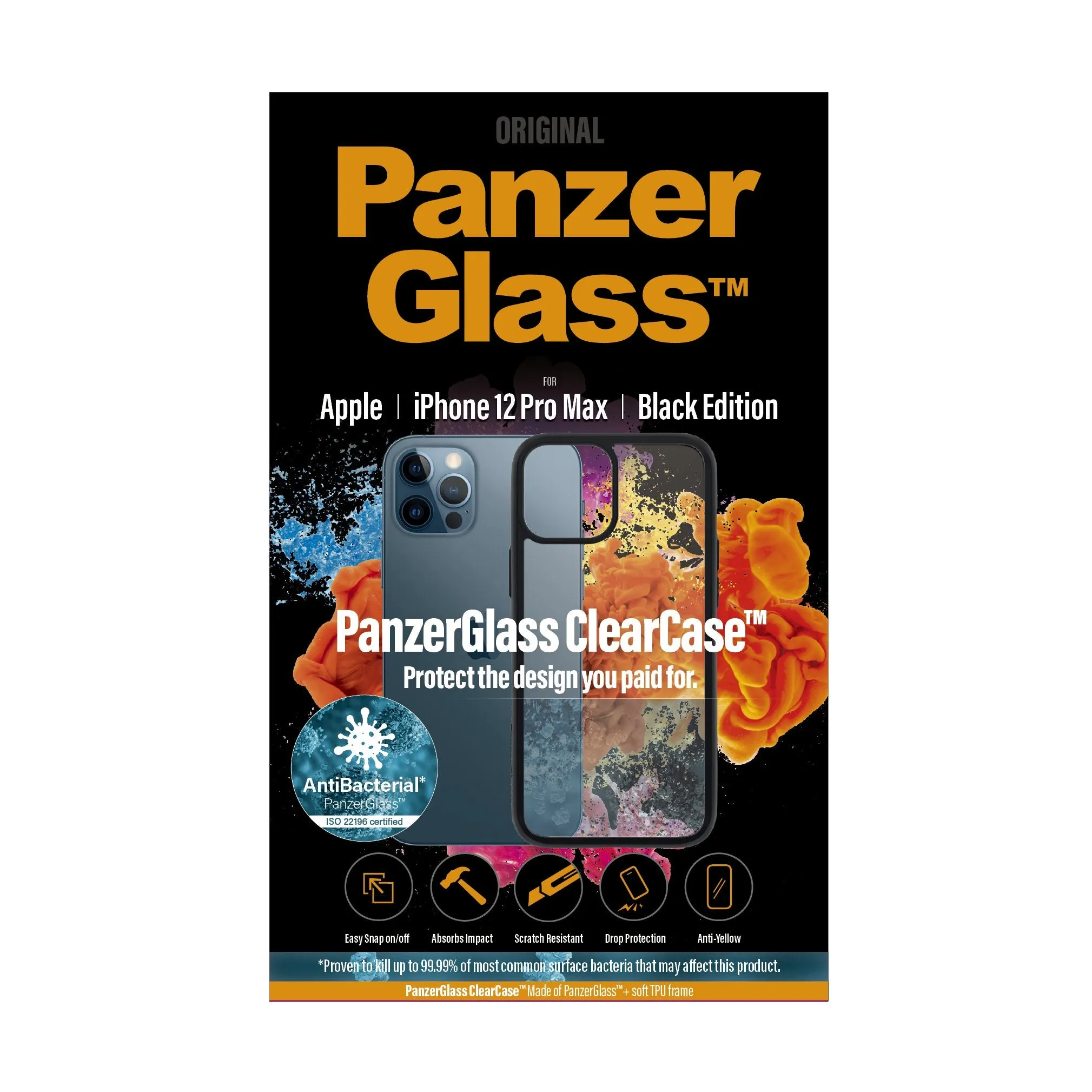 Panzerglass Clear Case iPhone 12 Series Black