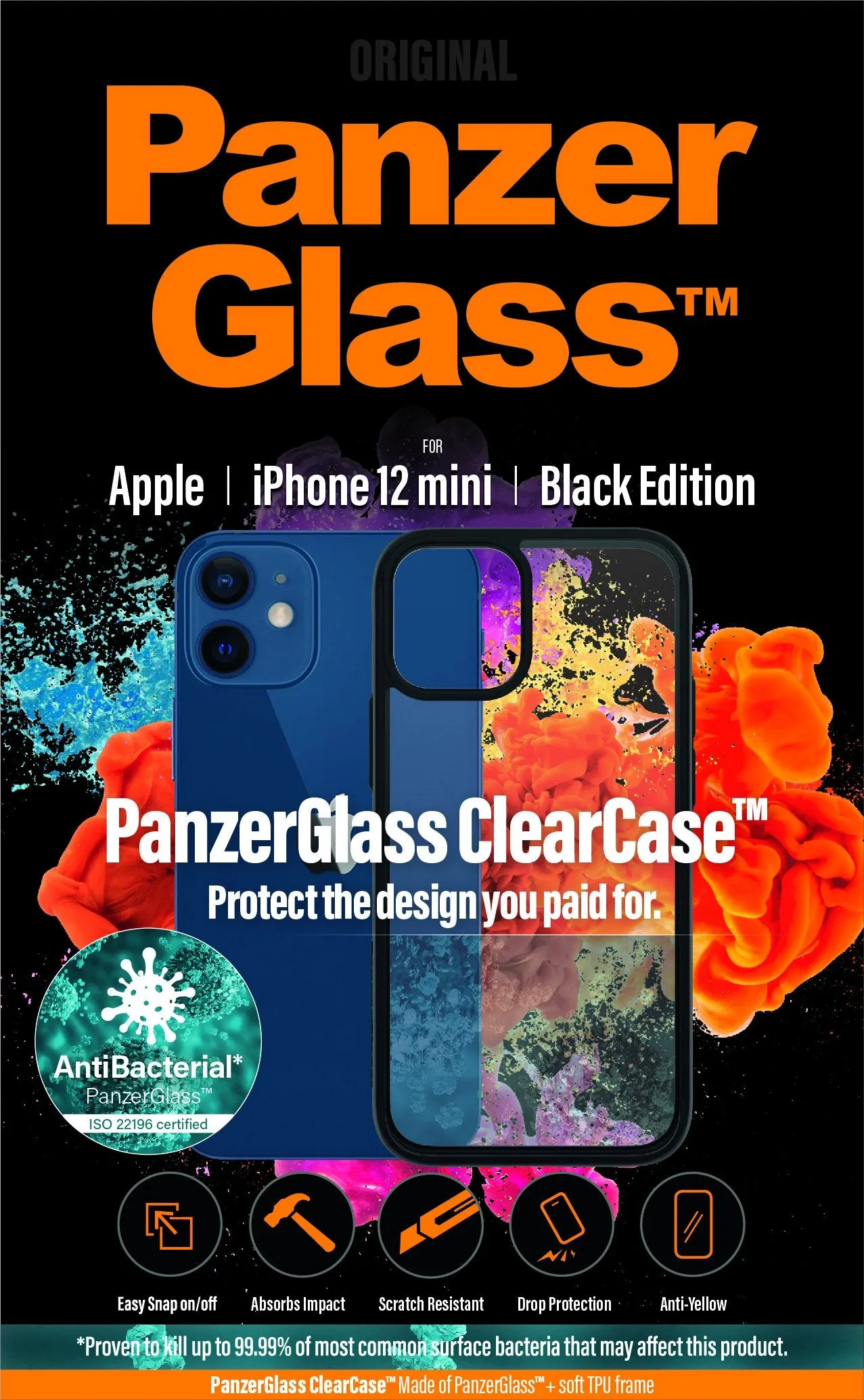 Panzerglass Clear Case iPhone 12 Series Black