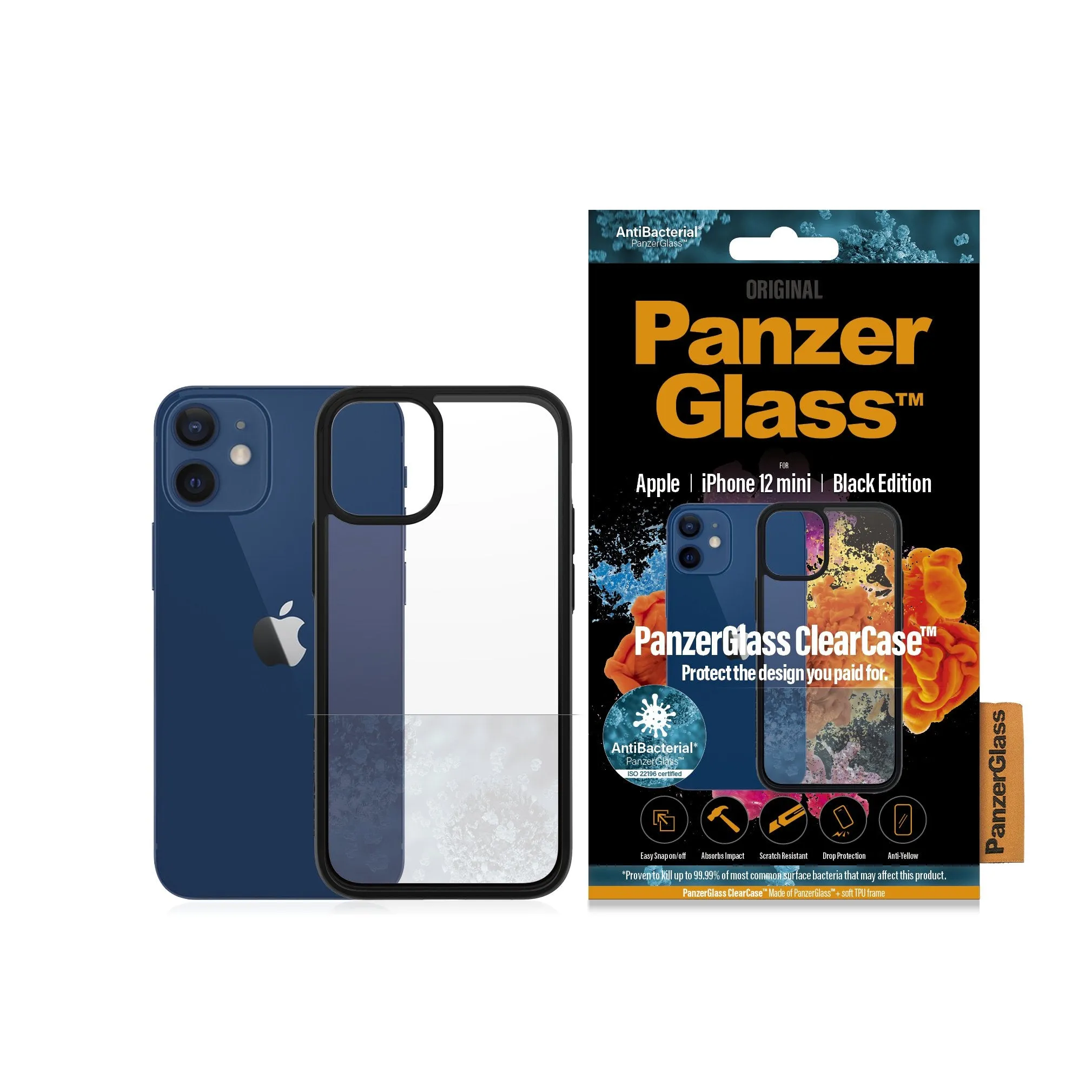 Panzerglass Clear Case iPhone 12 Series Black